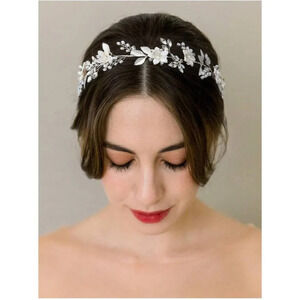 ❤️Women Sliver Handmade Bridal Headband Hair Accessories  Hair Pieces Floral